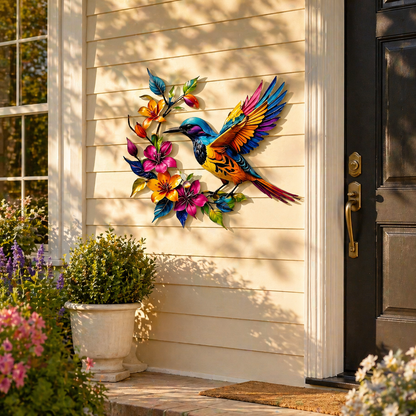🔥2026 Hot Sale - 🐦Hummingbird Bloom Metal Wall Art