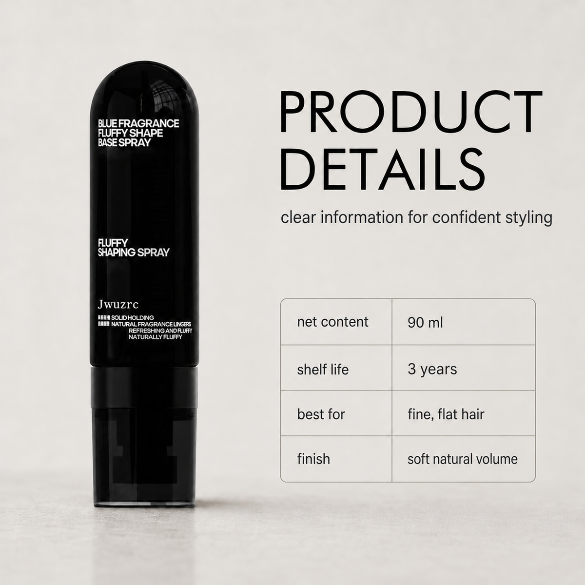 Fluffy Volumizing Hair Shaping Spray, Long‑Lasting Mist with Sweet Peach Fragrance